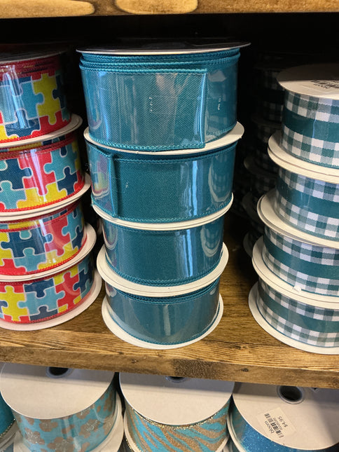 1.5" x 10 yds Solid/Mini Gingham Ribbon