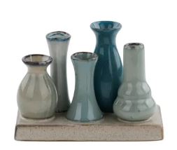 5.5" L x 4" T Terracotta Multi Vase with Base