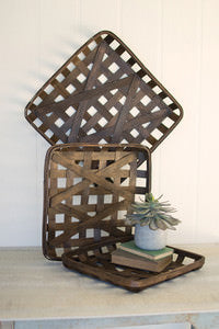 Wood Basket Woven Split