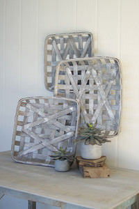 Grey Wash Square basket