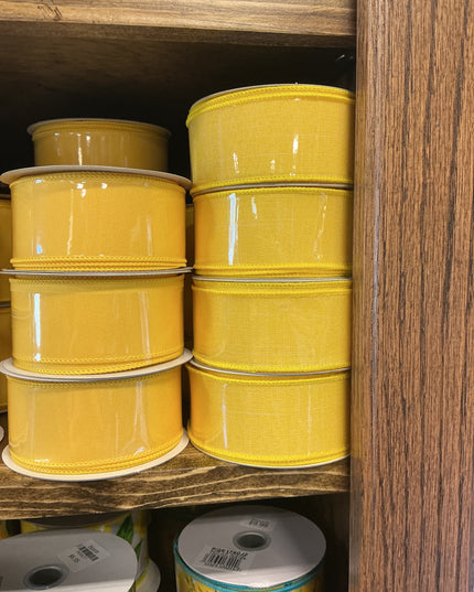 1.5" x 10 yds Solid/Mini Gingham Ribbon