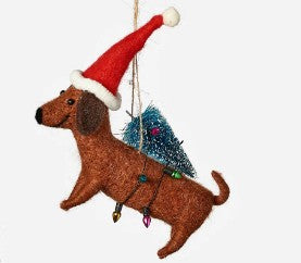 Wool Dog Ornament Assorted