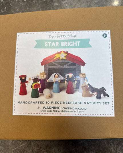10 pc Handcrafted Felt Nativity Set