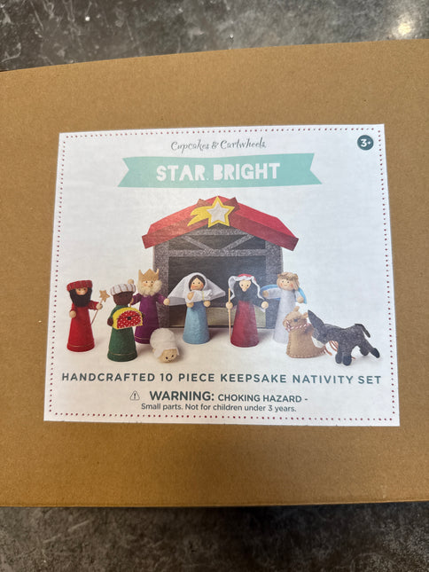 10 pc Handcrafted Felt Nativity Set