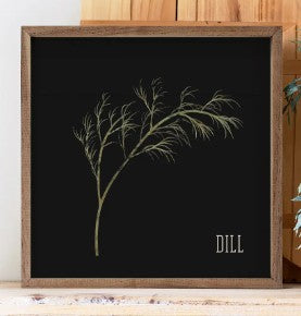 4x4 Kendrick Wooden Sign - Dill Black