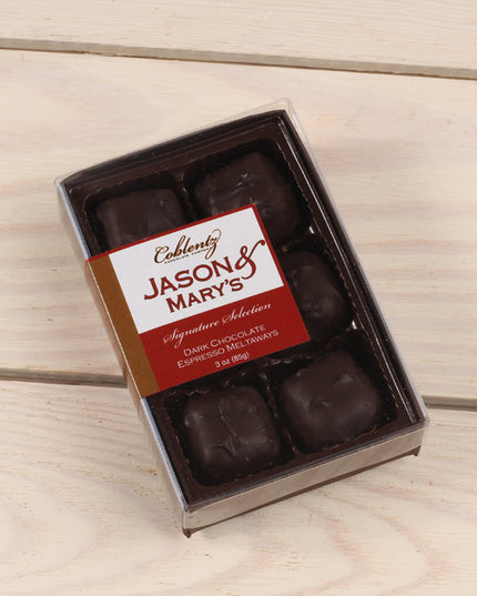 Signature Chocolate 6 Piece Dark Chocolate Espresso