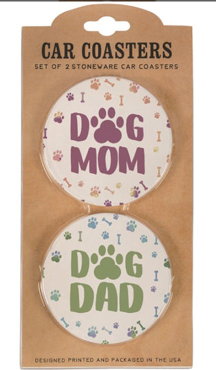 Car Coaster Dog Mom & Dad