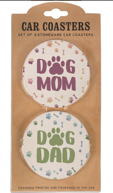 Car Coaster Dog Mom & Dad