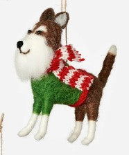 Wool Dog Ornament Assorted