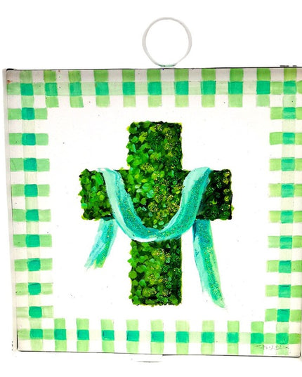Mini Gallery Green Boxwood Cross