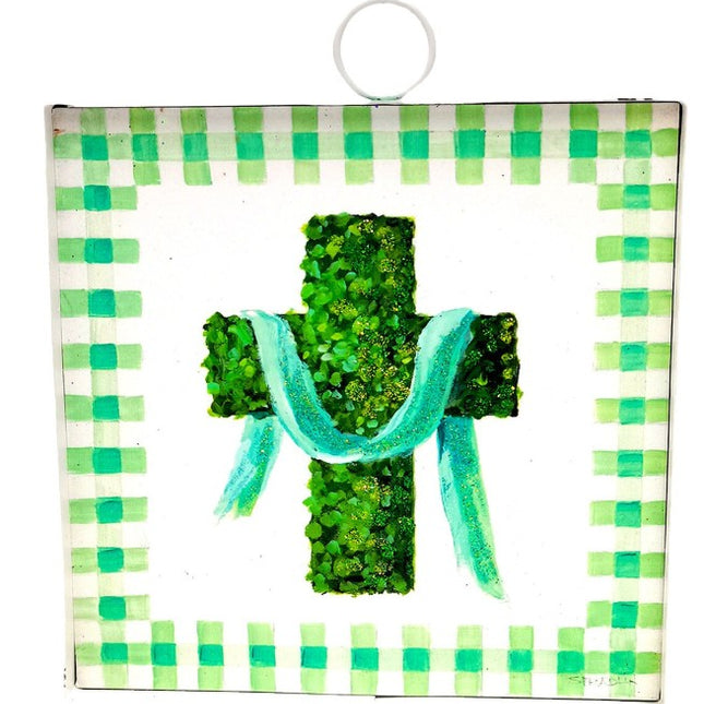 Mini Gallery Green Boxwood Cross