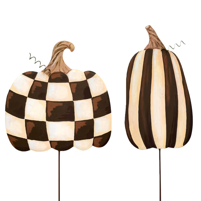 Chocolate Striped & Checked Pumpkins