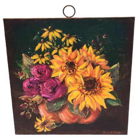 Large Art Jeweled Flower Pumpkin