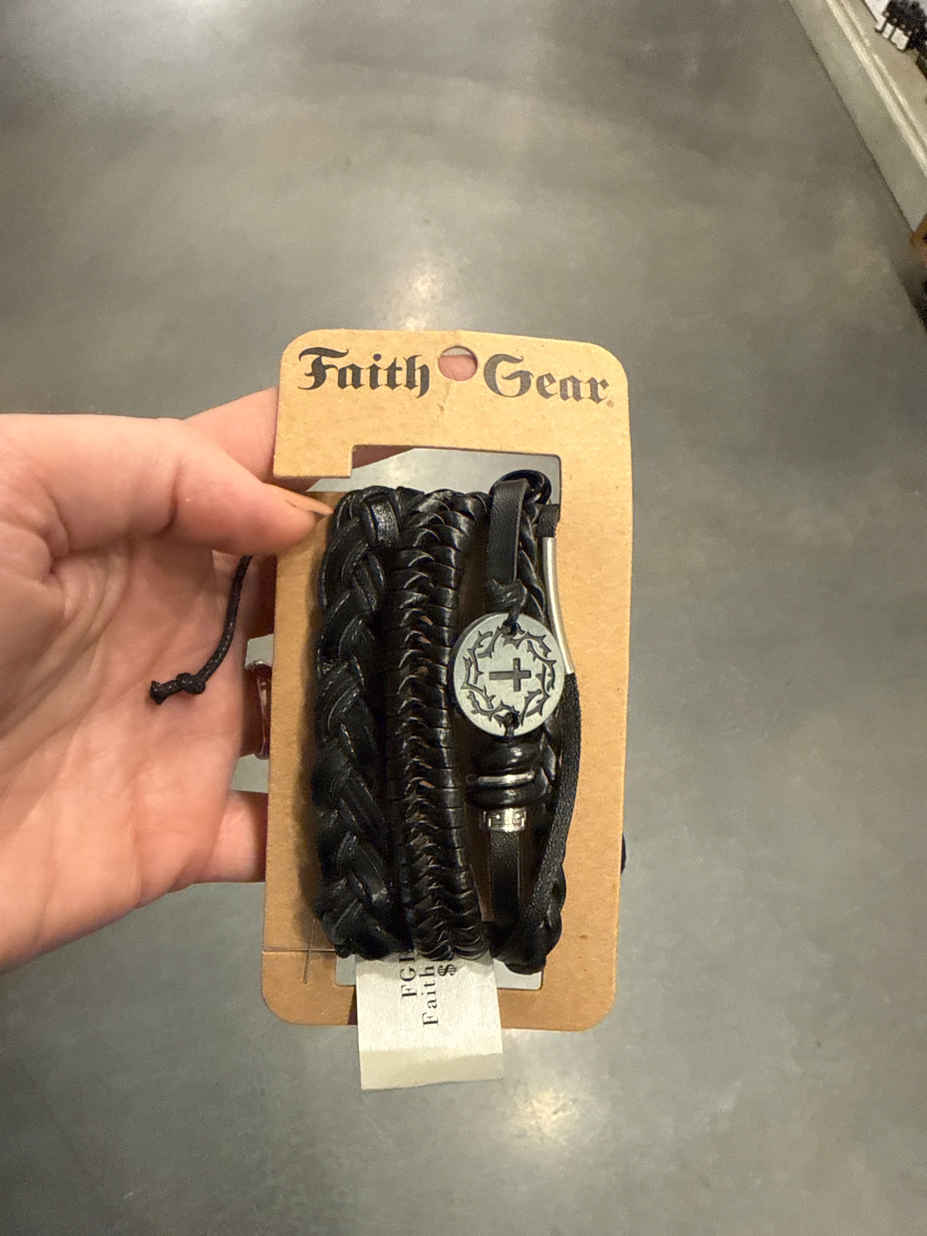 faith gear Faith Gear Crown Cross Mens Bracelet