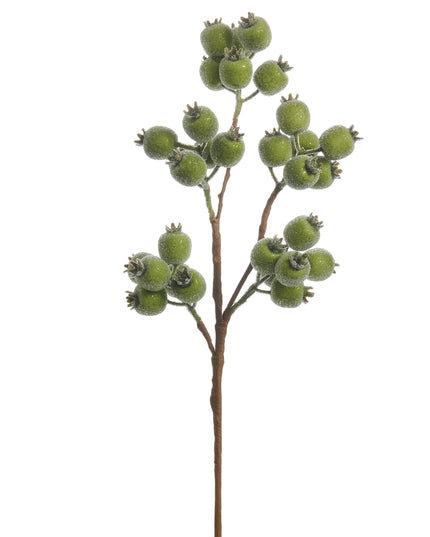 21" Iced Green Berry Spray