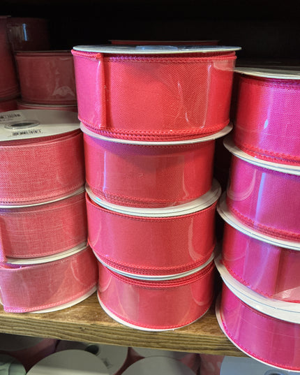 1.5" x 10 yds Solid/Mini Gingham Ribbon