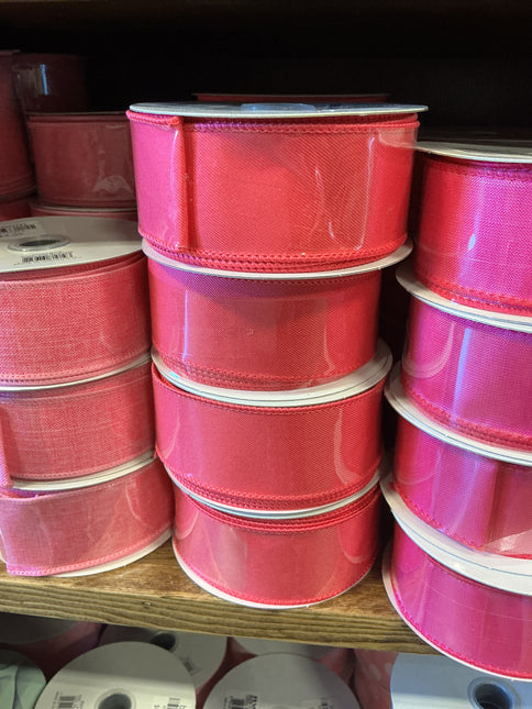 1.5" x 10 yds Solid/Mini Gingham Ribbon