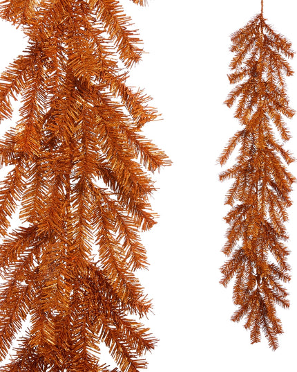 4.5' Orange Tinsel Garland