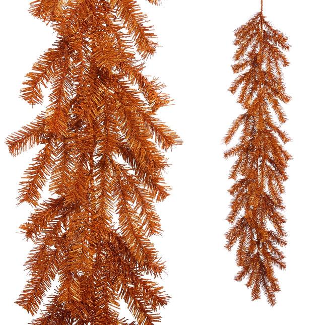 4.5' Orange Tinsel Garland
