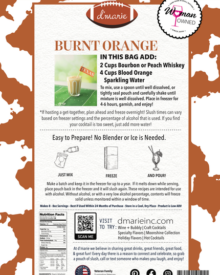 Burnt Orange Craft Cocktail Slush Mix