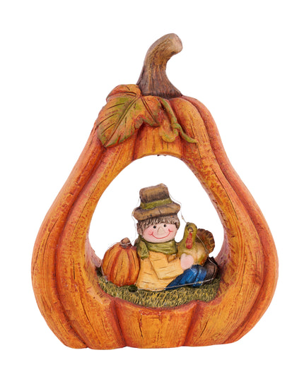 Boy Sitting in Gourd w/ LED