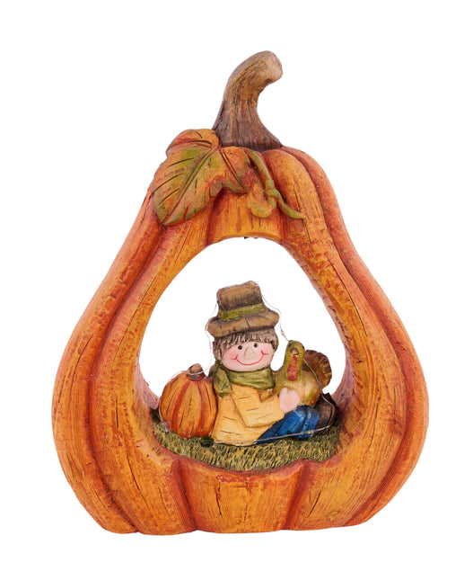 Boy Sitting in Gourd w/ LED