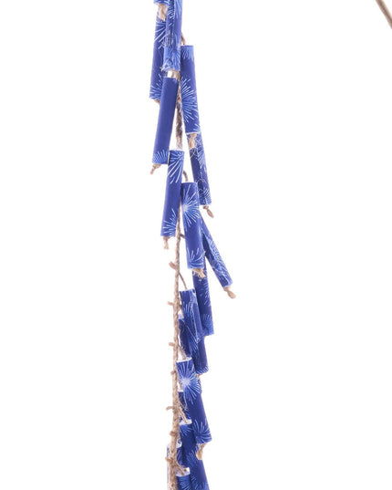 30"L Firecracker String Spray Navy/Tan
