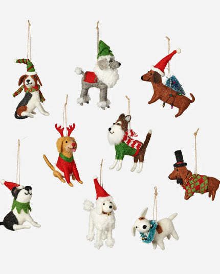 Wool Dog Ornament Assorted