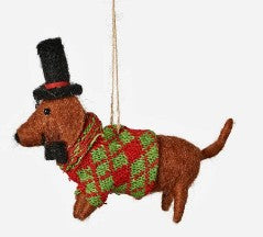 Wool Dog Ornament Assorted