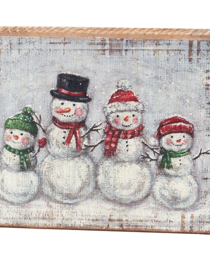 Snow Family Block Sign