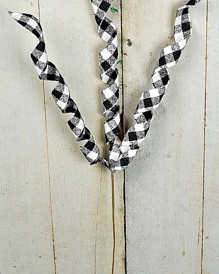 Black/White Plaid Spiral