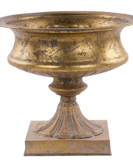 12" Gold Tin Compote