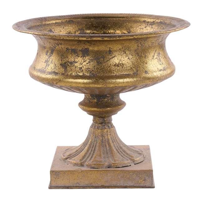 12" Gold Tin Compote