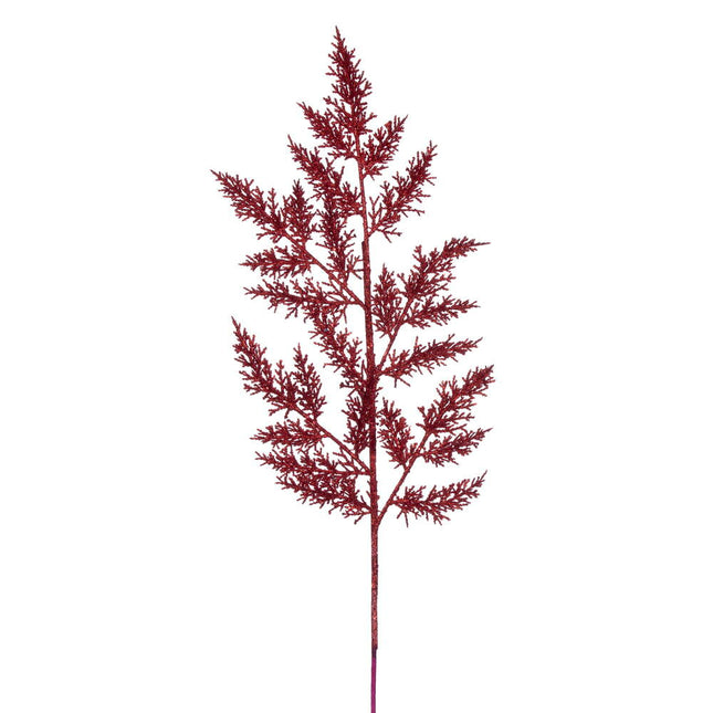 28" Red Glittered Wild Huck
