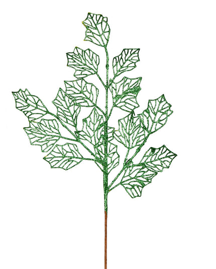 Glitter Holly Leaf Lace Spray