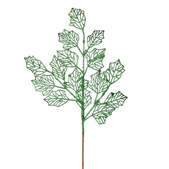 Glitter Holly Leaf Lace Spray