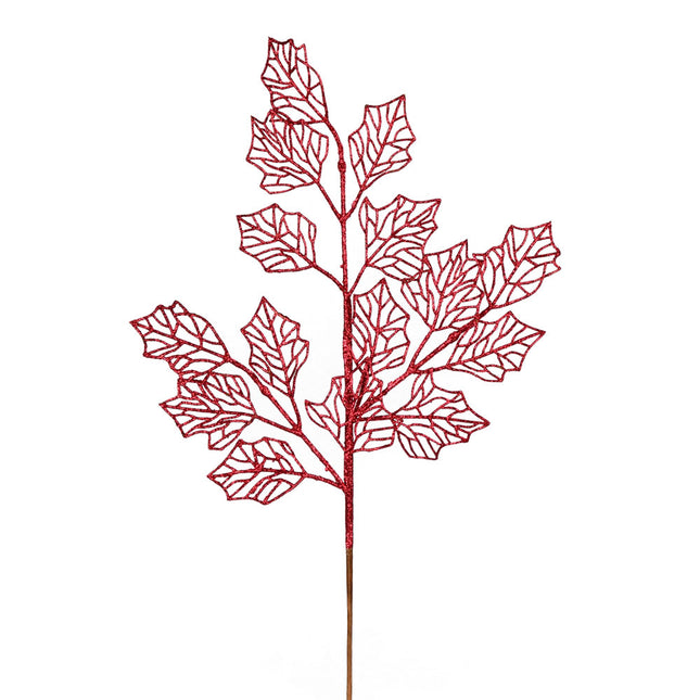 Glitter Holly Leaf Lace Spray