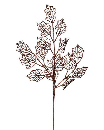 Glitter Holly Leaf Lace Spray