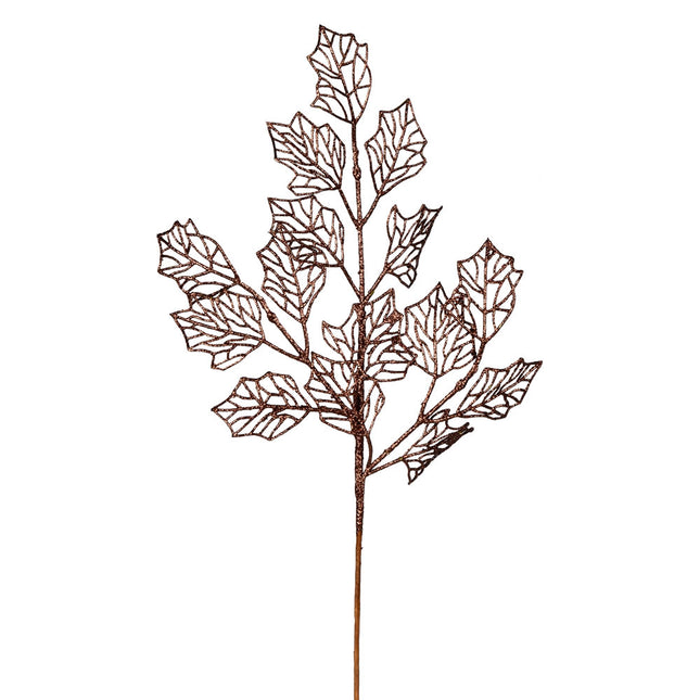 Glitter Holly Leaf Lace Spray