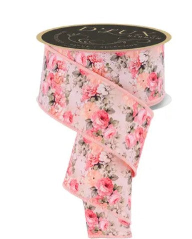 2.5" X 10yd Vintage Floral Garland Fused