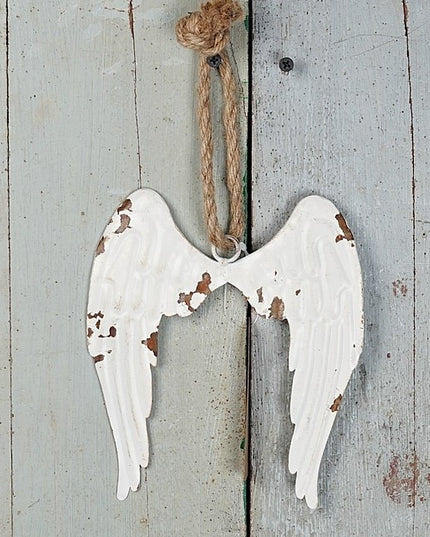 Distressed Metal Angel Wings