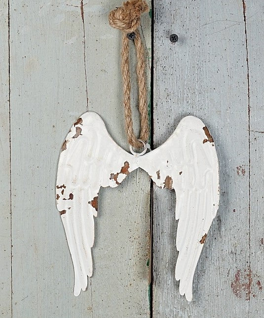 Distressed Metal Angel Wings