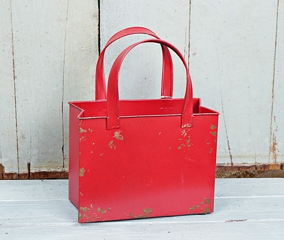 Metal Tote Bag Red