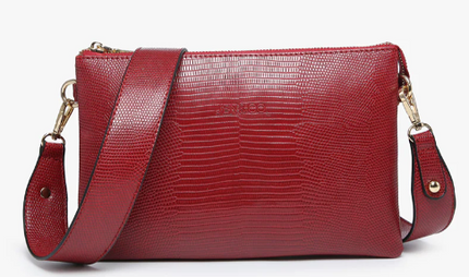 Izzy Lizard Crossbody Red