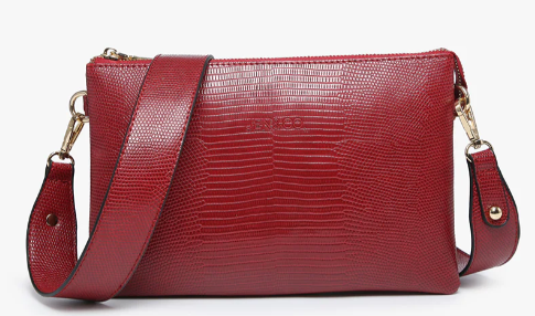 Izzy Lizard Crossbody Red