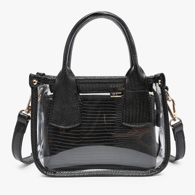 Stacey Clear Satchel Black