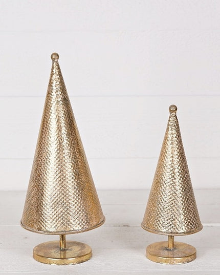 Gold Metal Cone Tree