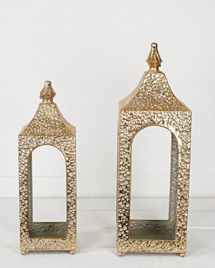 Hammered Artisan Lantern (Silver or Gold)