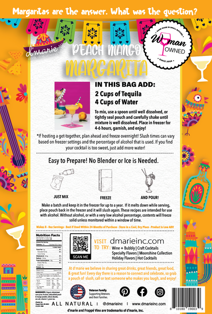 Peach Mango Margarita Slush Mix