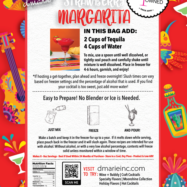 Strawberry Margarita Craft Cocktail Slush Mix
